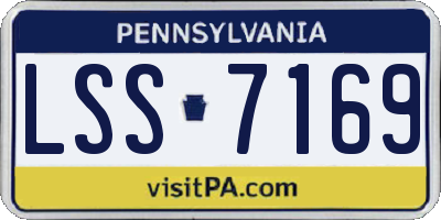 PA license plate LSS7169