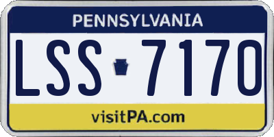 PA license plate LSS7170