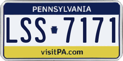 PA license plate LSS7171