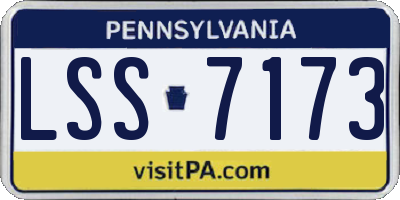 PA license plate LSS7173