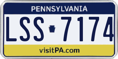 PA license plate LSS7174