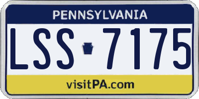 PA license plate LSS7175