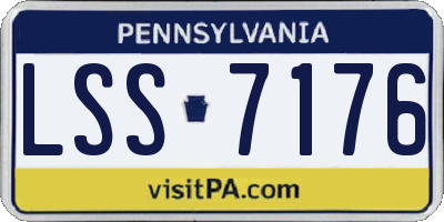 PA license plate LSS7176