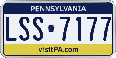 PA license plate LSS7177