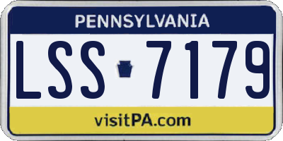 PA license plate LSS7179