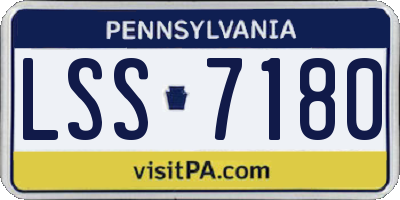 PA license plate LSS7180