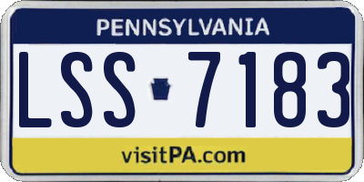 PA license plate LSS7183
