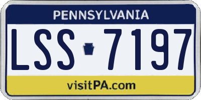 PA license plate LSS7197
