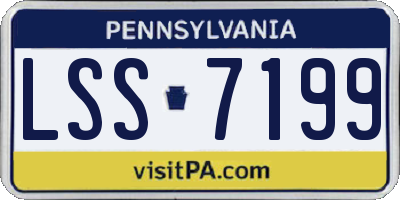 PA license plate LSS7199