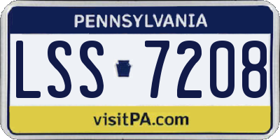 PA license plate LSS7208