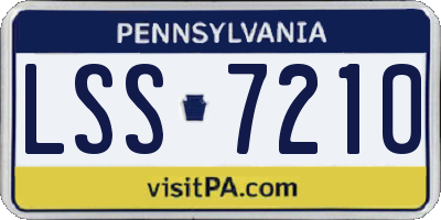 PA license plate LSS7210