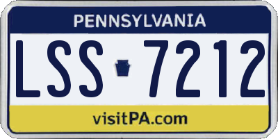 PA license plate LSS7212