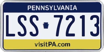 PA license plate LSS7213