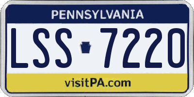 PA license plate LSS7220