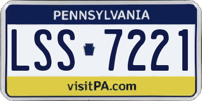 PA license plate LSS7221