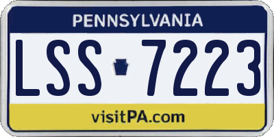 PA license plate LSS7223