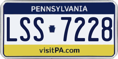 PA license plate LSS7228