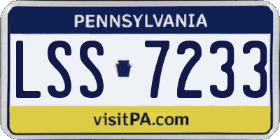 PA license plate LSS7233