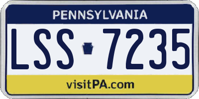 PA license plate LSS7235