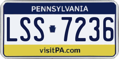 PA license plate LSS7236