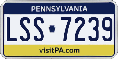 PA license plate LSS7239