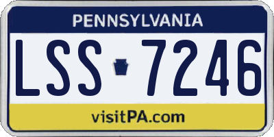 PA license plate LSS7246