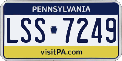 PA license plate LSS7249