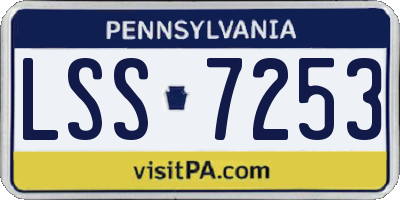 PA license plate LSS7253