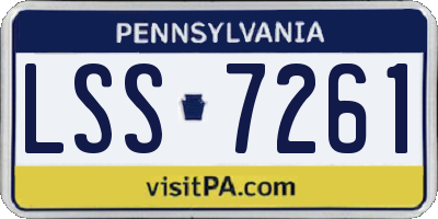 PA license plate LSS7261