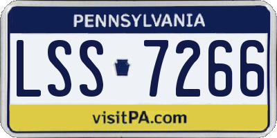 PA license plate LSS7266