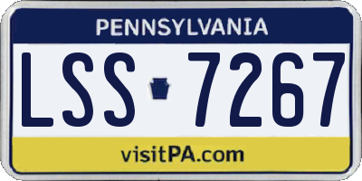 PA license plate LSS7267