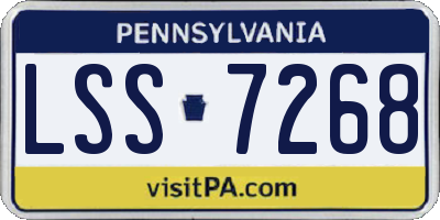 PA license plate LSS7268