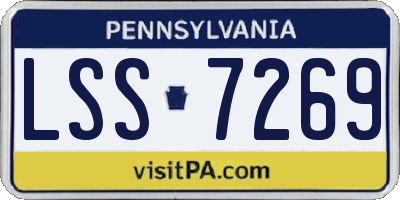 PA license plate LSS7269