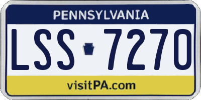 PA license plate LSS7270