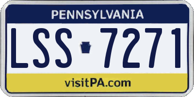 PA license plate LSS7271