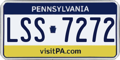 PA license plate LSS7272