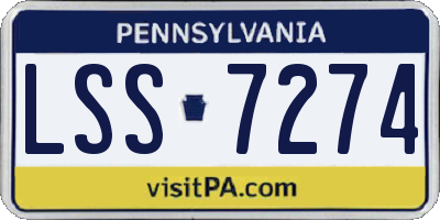 PA license plate LSS7274