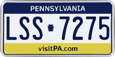 PA license plate LSS7275