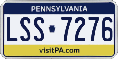 PA license plate LSS7276