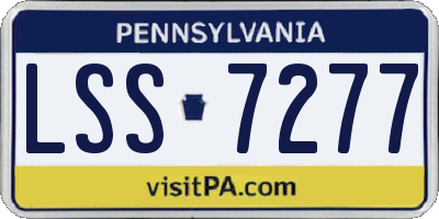 PA license plate LSS7277