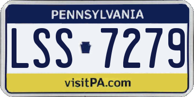 PA license plate LSS7279