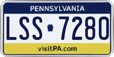 PA license plate LSS7280