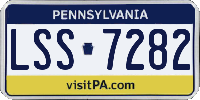 PA license plate LSS7282