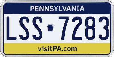 PA license plate LSS7283