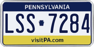 PA license plate LSS7284