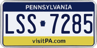 PA license plate LSS7285