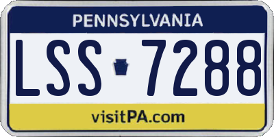 PA license plate LSS7288