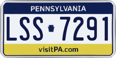 PA license plate LSS7291