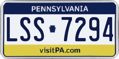 PA license plate LSS7294