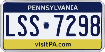 PA license plate LSS7298